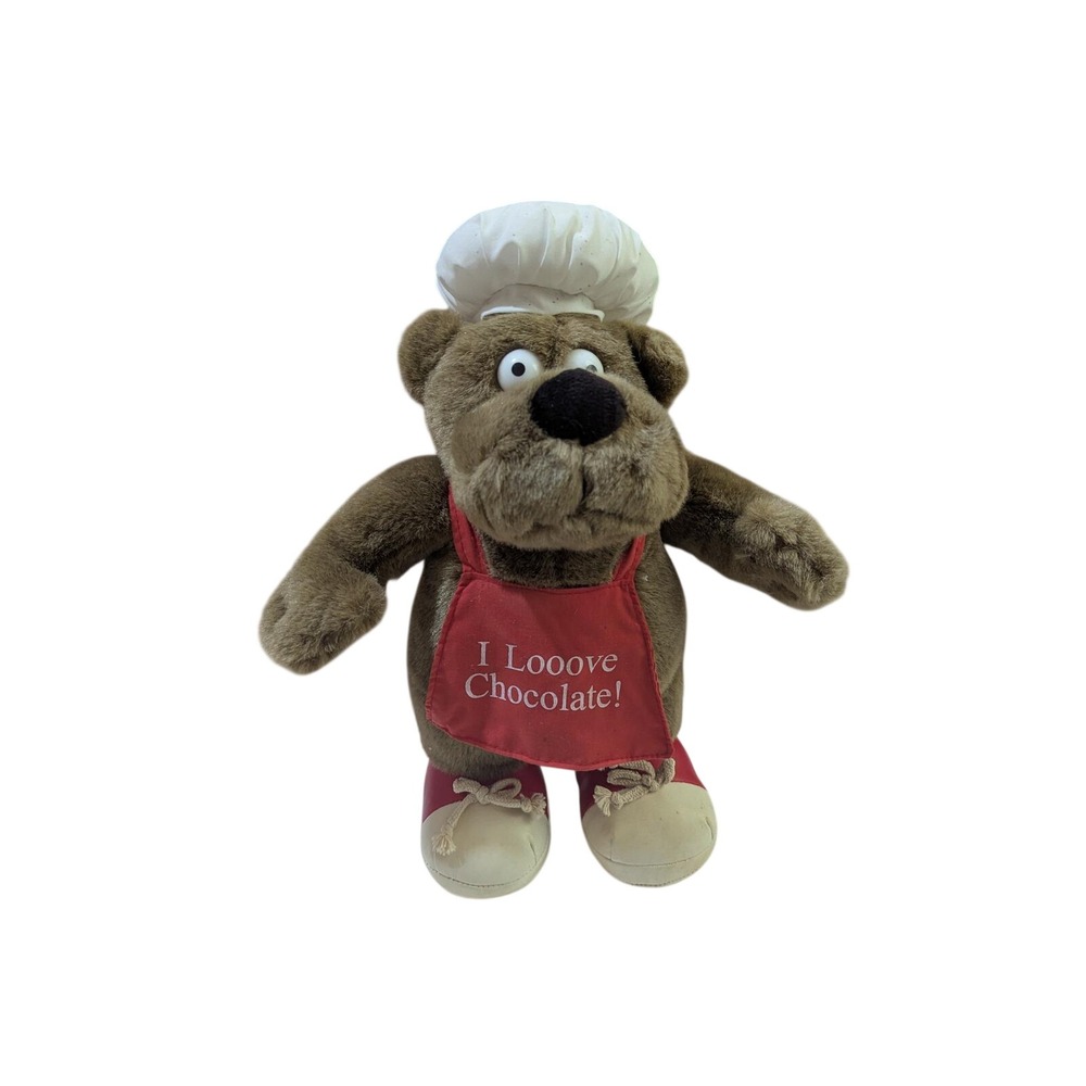 Sugarloaf Creations I Looove Chocolate Chef Bear Plush Stuffed Animal 13" Brown